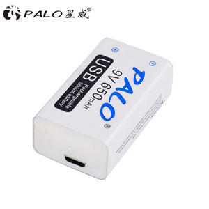 9V 6F22 650mAh li-ion Rechargeable battery Micro USB Batteries 9 v lithium for Multimeter Microphone Toy Remote Control KTV use