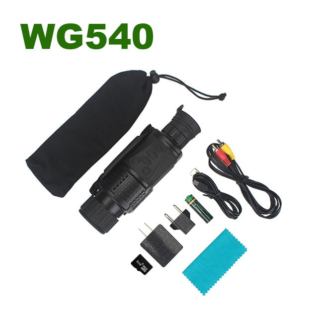 WG540 Infrared Digital Night Vision Monoculars with 8G TF card full dark 5X40 200M range Hunting Monocular Night Vision Optics