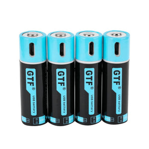 GTF 100% capacity 1.5V 1500mAh AA li-ion Battery 2550mwh li-polymer with USB rechargeable lithium usb battery + USB cable