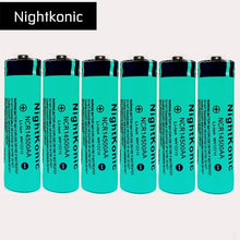 Load image into Gallery viewer, 14500 Battery Super High Quality Original New Nightkonic 14500 3.7V Li-ion Rechargeable battery