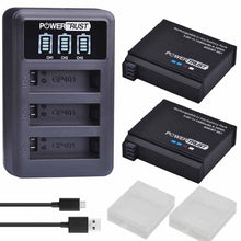 Load image into Gallery viewer, 4Pcs 1680mAh AHDBT-401 Battery for Gopro Hero 4 Battery AHDBT401 AHDBT 401 + LED 3-Port USB Charger For GoPro Hero4 HERO4 Camera