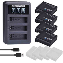Load image into Gallery viewer, 4Pcs 1680mAh AHDBT-401 Battery for Gopro Hero 4 Battery AHDBT401 AHDBT 401 + LED 3-Port USB Charger For GoPro Hero4 HERO4 Camera