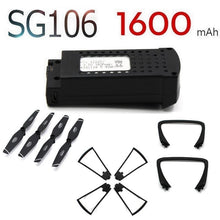 Load image into Gallery viewer, 3.7V 1600mAh Lipo Battery For SG106 RC Helicopter Drone Quadcopter Spare Parts 3.7v Rechargeable Battery SG-106 1pcs