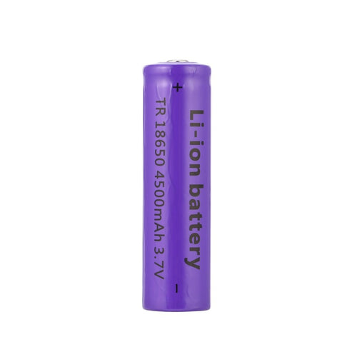 2pcs/lot 18650 Li-ion 4500mAh Capacity 3.7V Rechargeable Battery for LED Torch Flashlights Purple New Torch Batteries