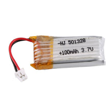 Load image into Gallery viewer, 3.7V 100mAh Rechargeable Battery Lipo Battery RC Lithium Battery Li-on Battery for Mini 1/28 Mosquito Car RC Car Set