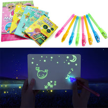 Load image into Gallery viewer, 1PC A4 A3 LED Luminous Drawing Board Graffiti Doodle Drawing Tablet Magic Draw With Light-Fun Fluorescent Pen Educational Toy