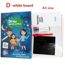 Load image into Gallery viewer, 1PC A4 A3 LED Luminous Drawing Board Graffiti Doodle Drawing Tablet Magic Draw With Light-Fun Fluorescent Pen Educational Toy