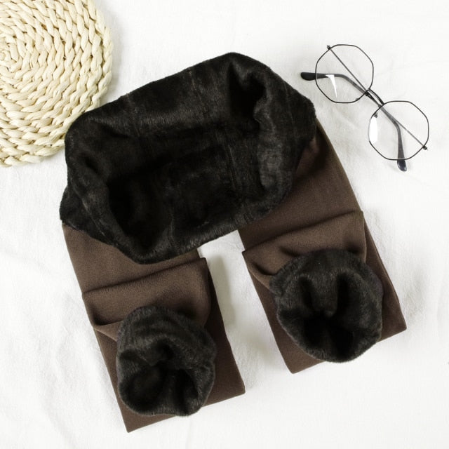 ATHVOTAR Winter Warm Leggings Women High Waist Girl Casual Leggins Thicken Push Up Elasticity Leggings for Women