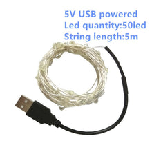Load image into Gallery viewer, Cooper Wire Cabinet Lights 2M 5M 10M LED String Lights Christmas Home Decor Battery Operated Christmas Wedding Lamp Guirlande