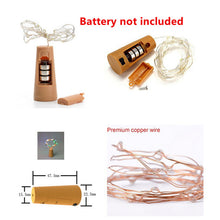 Load image into Gallery viewer, Cooper Wire Cabinet Lights 2M 5M 10M LED String Lights Christmas Home Decor Battery Operated Christmas Wedding Lamp Guirlande